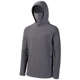 BASSDASH UPF 50+ Men’s Long Sleeve Fishing Shirt with Mask UV Neck Gaiter Hoodie Heather Grey